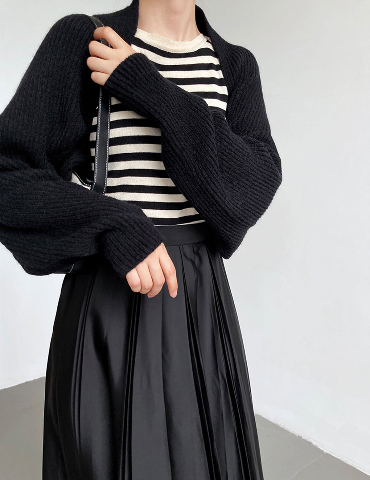 Céleste Wyndham | Solid Open-Front Shrug Sweater For Women