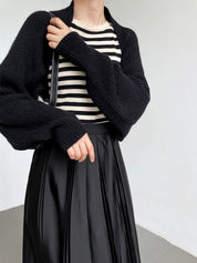 Céleste Wyndham | Solid Open-Front Shrug Sweater For Women