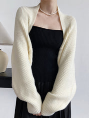 Céleste Wyndham | Solid Open-Front Shrug Sweater For Women