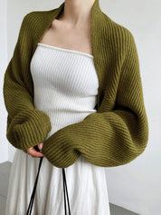 Céleste Wyndham | Solid Open-Front Shrug Sweater For Women