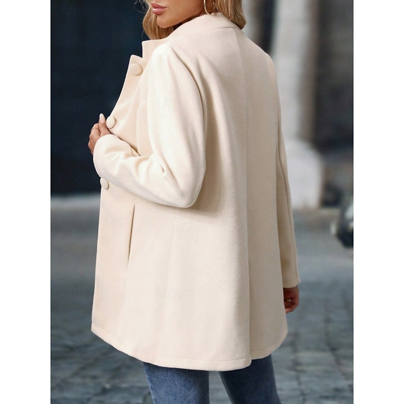 Odessa Whitmore | Elegant Stand-Collar Coat For Women
