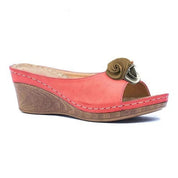 Arabella Fontcroix | Floral Wedge Slide Sandals For Women