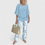 Constance Ellwood | Sage Green Floral Print Two-Piece Set