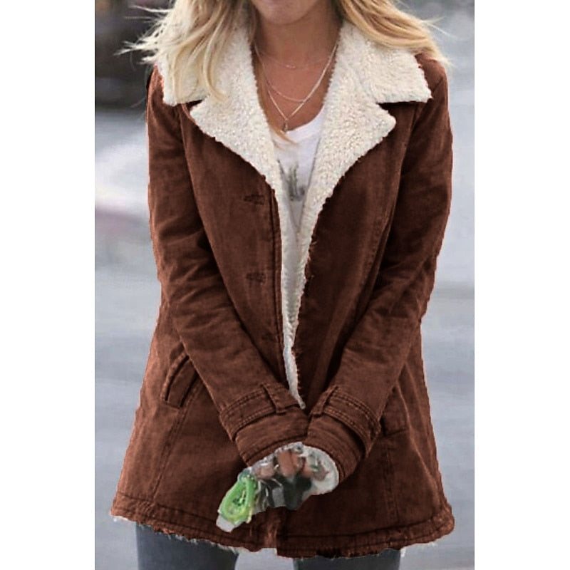 Anaïs Lefebvre | Sherpa-Lined Canvas Jacket For Women