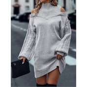 Josette Villard | Cold-Shoulder Turtleneck Sweater Dress For Women