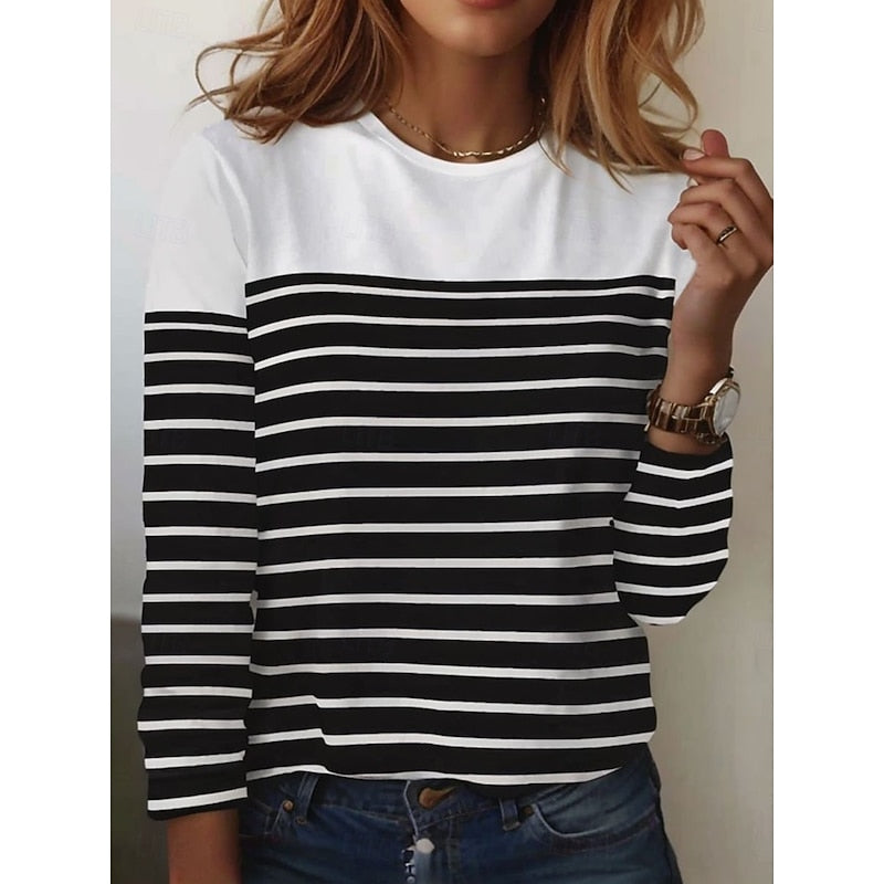 Noelle Ferrand | Striped Long Sleeve Top For Women