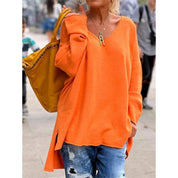 Francesca Moretti | Relaxed V-Neck Pullover For Women