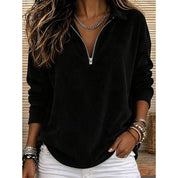 Fleur Castagnier | Ribbed Quarter-Zip Sweater For Women