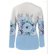 Isadora Fontanel | Floral Quarter-Zip Long Sleeve Top For Women