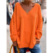 Francesca Moretti | Relaxed V-Neck Pullover For Women