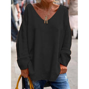 Francesca Moretti | Relaxed V-Neck Pullover For Women