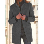 Alessandra Montclair | Refined Stand-Collar Wool Coat For Women