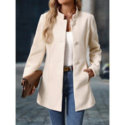 Odessa Whitmore | Elegant Stand-Collar Coat For Women