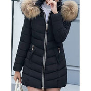 Isadora Whitcombe | Quilted Parka With Faux Fur Hood For Women