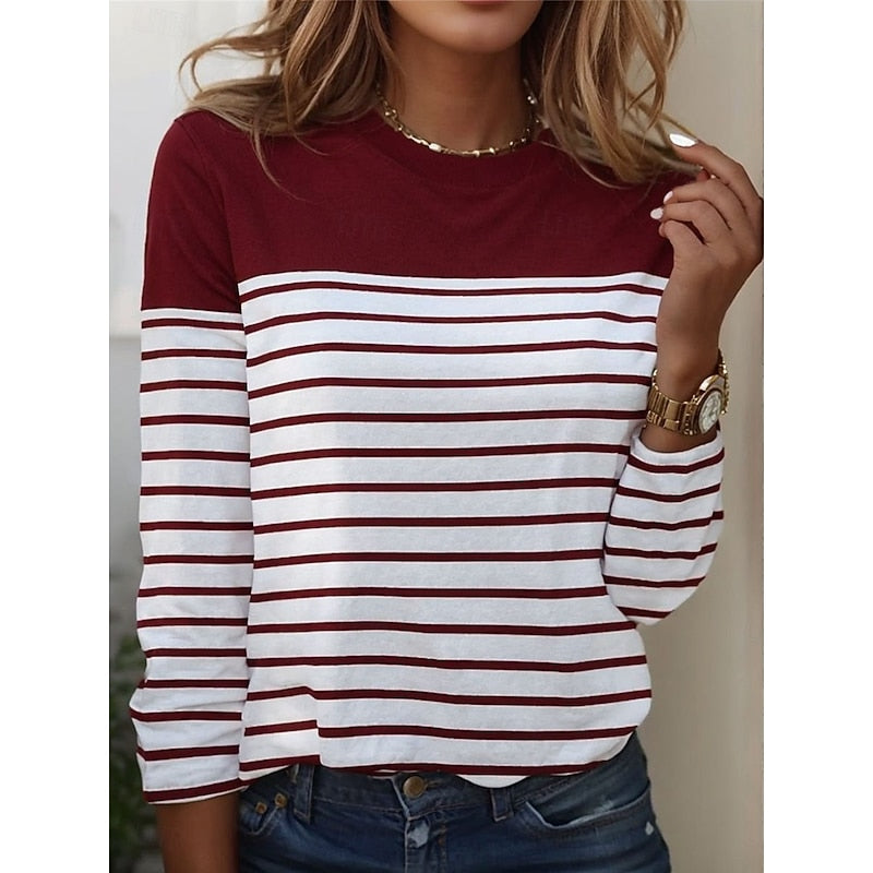 Noelle Ferrand | Striped Long Sleeve Top For Women