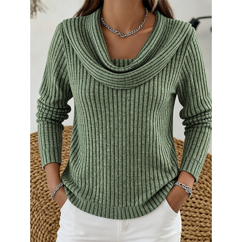 Marguerite Danvers | Cowl-Neck Ribbed Sweater For Women