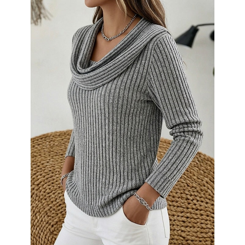 Marguerite Danvers | Cowl-Neck Ribbed Sweater For Women