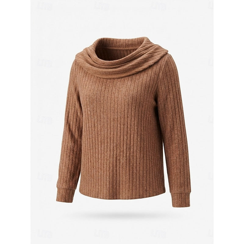 Marguerite Danvers | Cowl-Neck Ribbed Sweater For Women